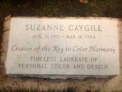 Suzanne Caygill's headstone in Mason City, Iowa